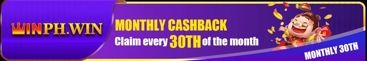 WinPH VIP monthly cashback rewards every 30th of the month