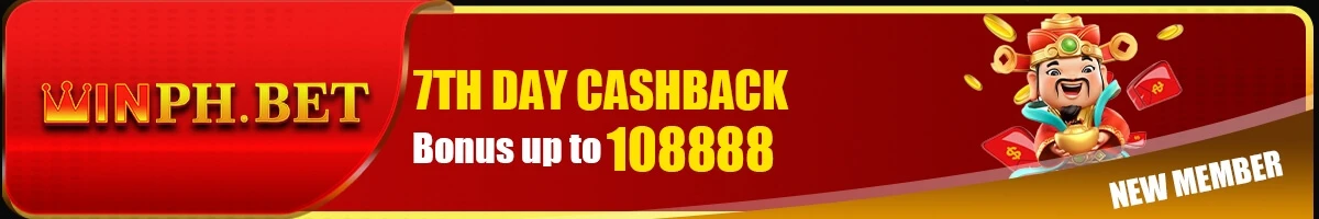 WinPH VIP new member seventh-day cashback up to ₱108,888