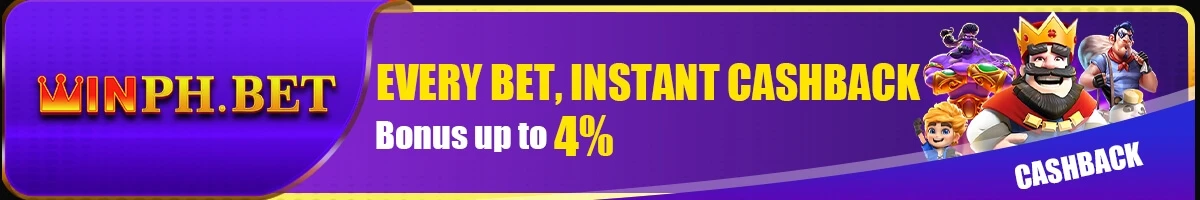 WINPH instant cashback promotion covering qualifying lottery bets